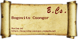 Bogovits Csongor névjegykártya